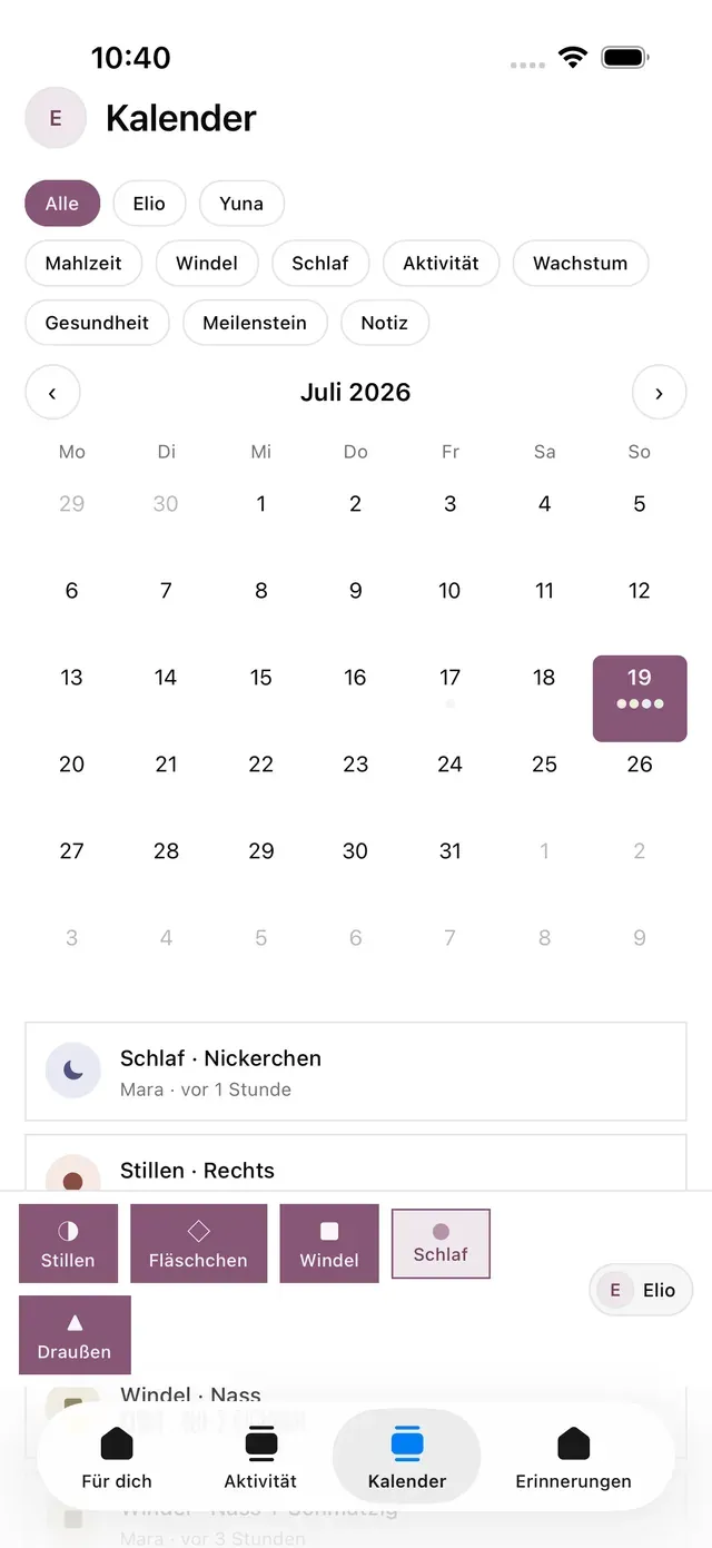 Die ganze Woche auf einen Blick — lindly