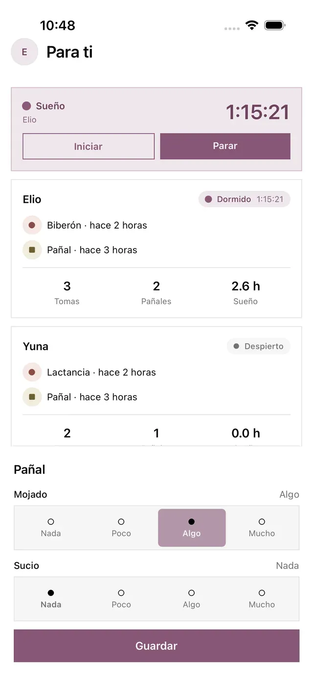 Registra en dos toques — lindly